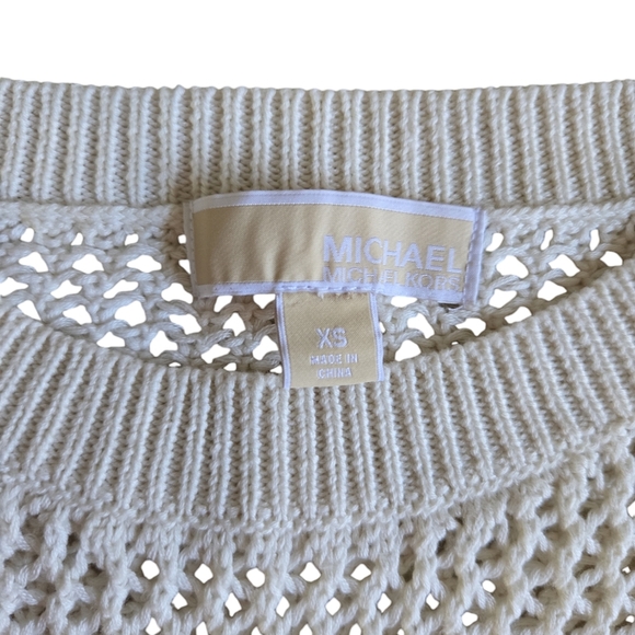 Michael Kors White Mesh Sweater Size XS - Picture 2 of 6